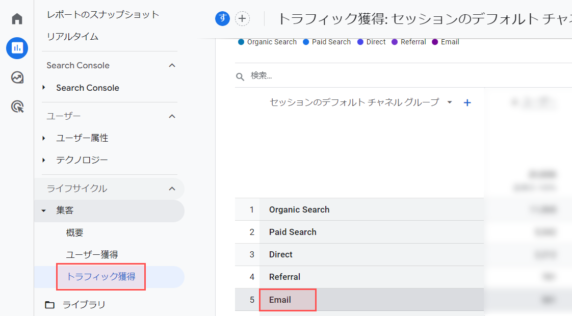 パラメータ設定後のGA4での見え方_レポート