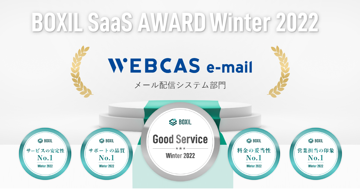 BOXIL SaaS AWARD Winter 2022 WEBCAS e-mail