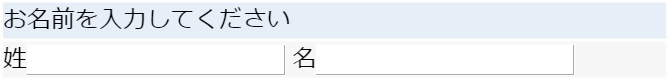 姓名ボックス