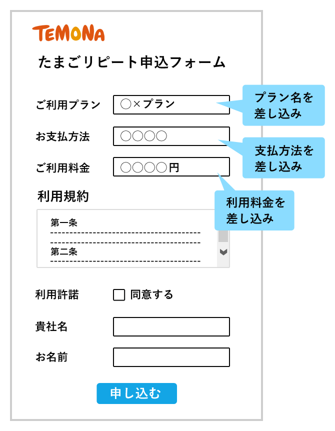 WEBCAS formulatorで作成したアンケート画面の一部