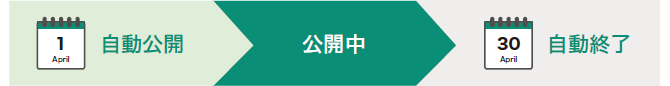 公開スケジュール設定機能